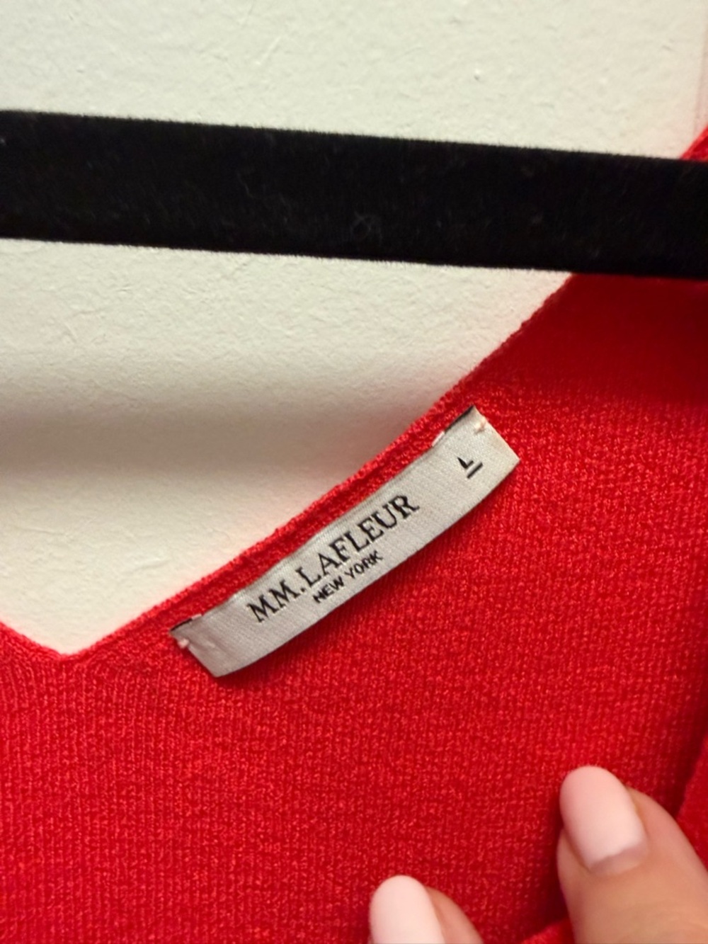 MM.LaFleur Red V-Neck Knit Tank Top - Picture 2 of 6